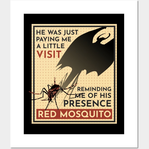 Red Mosquito Wall Art by TKsuited